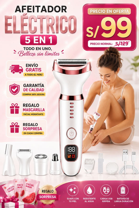 AFEITADOR ELÉCTRICO PROFESIONAL 5 EN 1