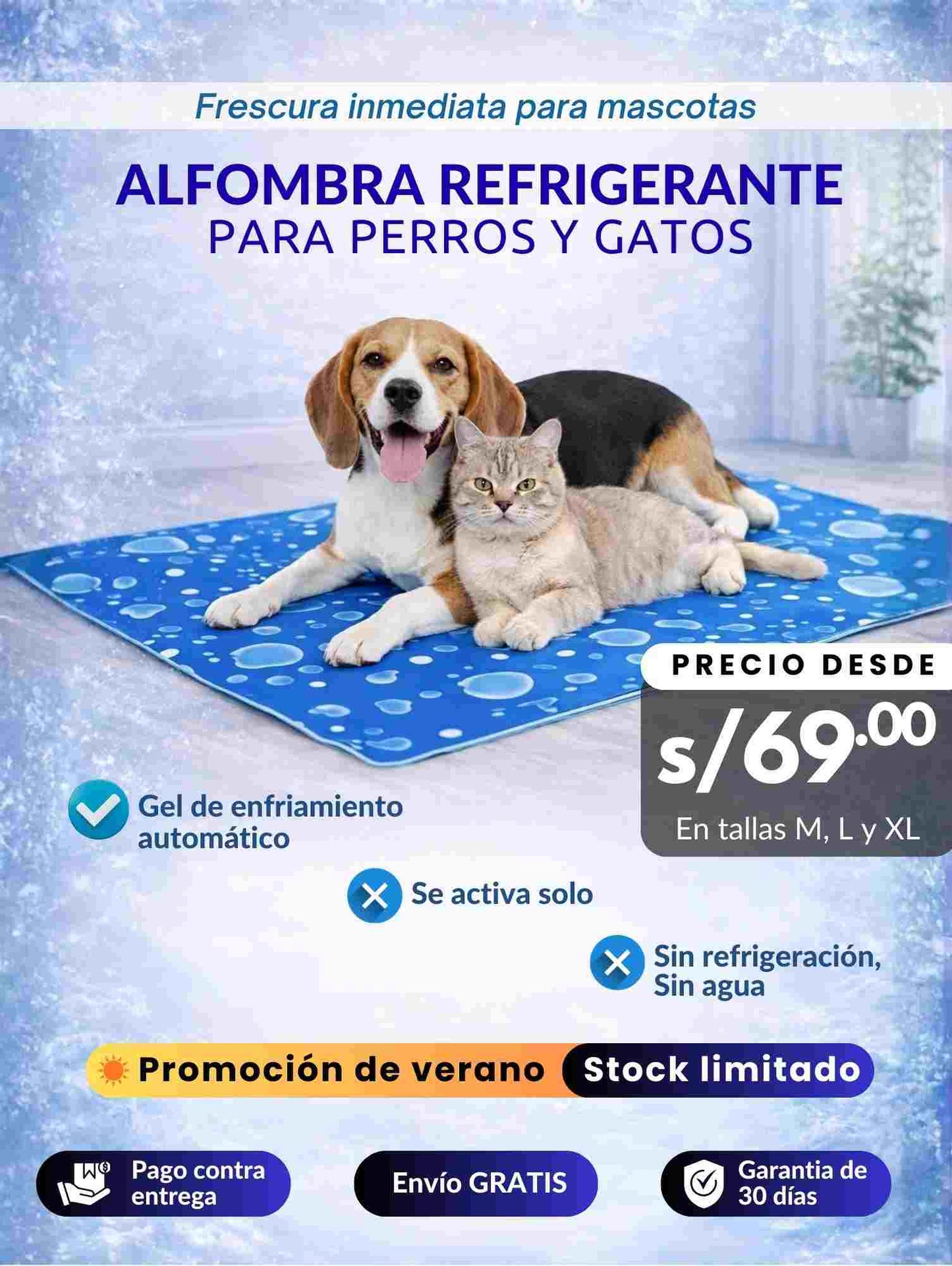 ALFOMBRA REFRIGERANTE PARA MASCOTAS