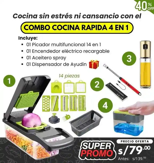 Combo Cocina Rápida 4 en 1
